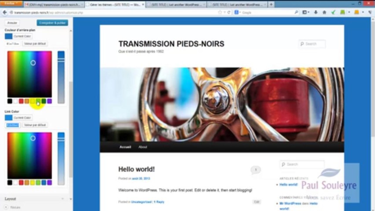 Tutoriel Wordpress I (2/10) : choisir une apparence