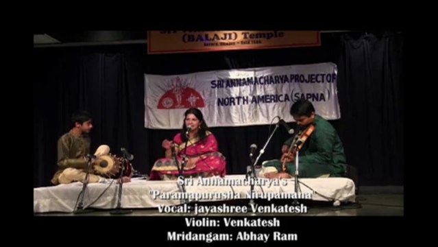 SAPNA 25TH ANNIVERSARY: LOCAL TALENT: FEATURED VOCALIST: JAYASHREE VENKATESH: PARAMA PURUSHA