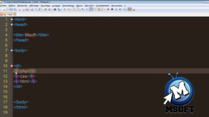 2 - | XHTML | Les listes | Msoft |