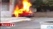 LPG'li araç alev alev yandı