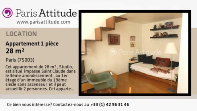 Appartement Studio à louer - Musée Picasso, Paris - Ref. 7776