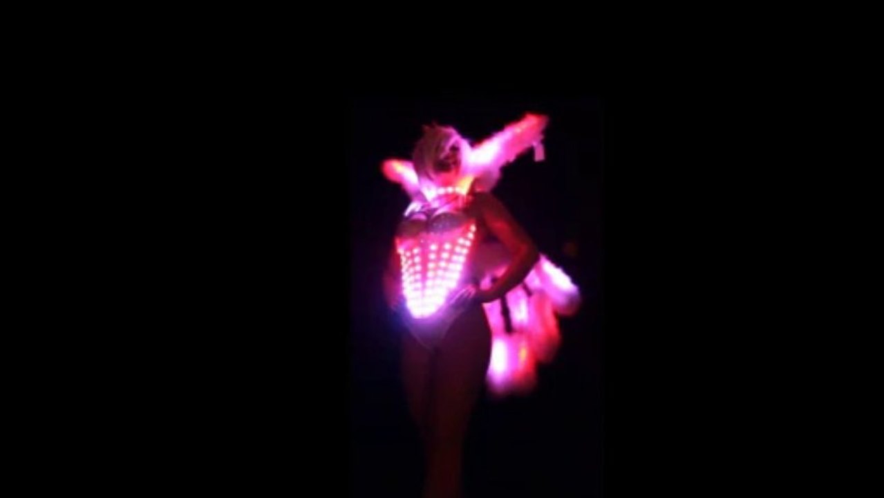 led costume ,lighting, 160 led rgb, wireless,DMX control