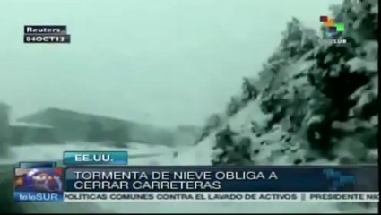 Tormenta de nieve en EE.UU. obliga a cerrar carreteras