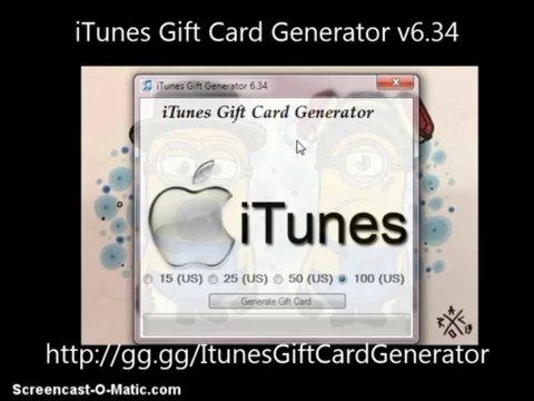 iTunes Gift Card Generator 6.34 (September 2013 Update)