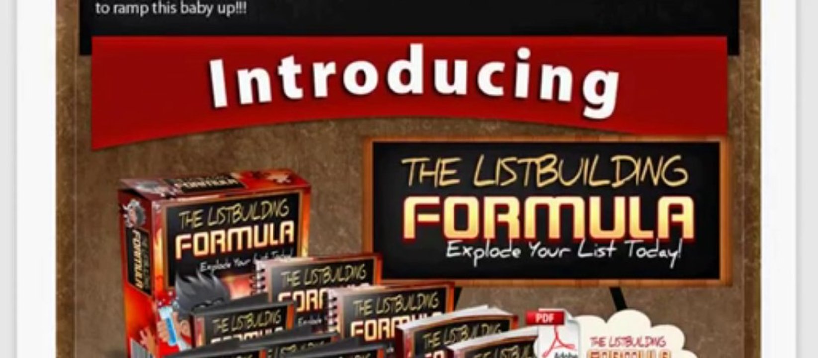 The List Building Formula:  Brian Oliver teachs how to grow subscribers & create email lists 