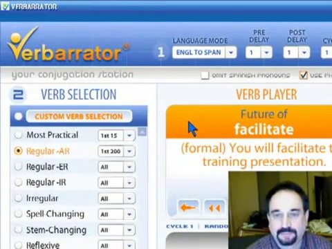 Verbarrator Spanish Verb Conjugator
