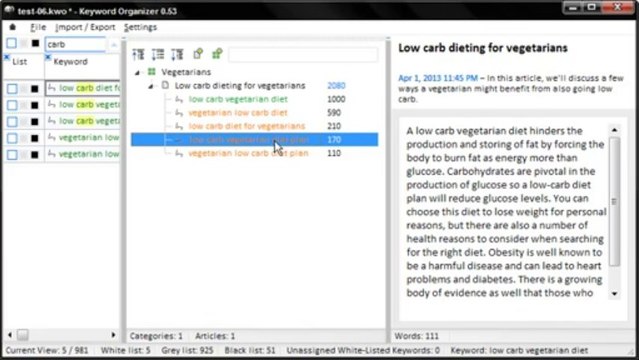 Plan your SEO content strategy and organize keywords with Keyword Organizer