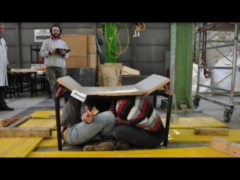 Earthquake-proof desk designed to save lives