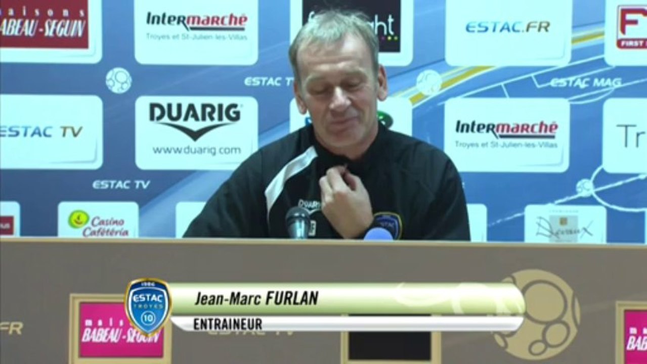Conférence de presse ESTAC Troyes - CA Bastia (6-1) : Jean-Marc FURLAN (ESTAC) - Stéphane ROSSI (CAB) - 2013/2014