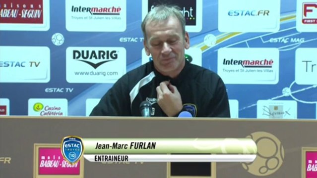 Conférence de presse ESTAC Troyes - CA Bastia (6-1) : Jean-Marc FURLAN (ESTAC) - Stéphane ROSSI (CAB) - 2013/2014