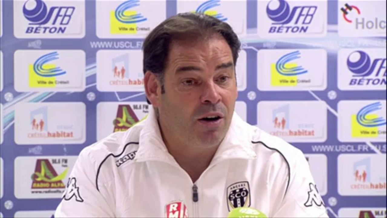 Conférence de presse US Créteil - Angers SCO (0-0) : Jean-Luc VASSEUR (USCL) - Stéphane MOULIN (SCO) - 2013/2014