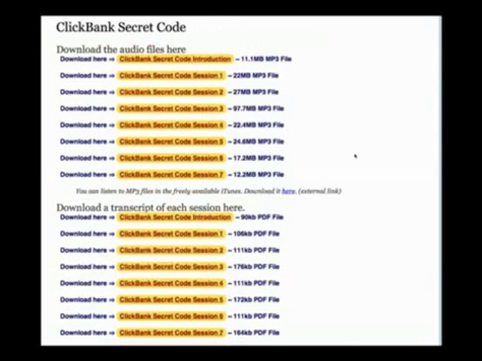 Affiliate Marketing Secrets CB Secret Code - Dr. Joe Vitale