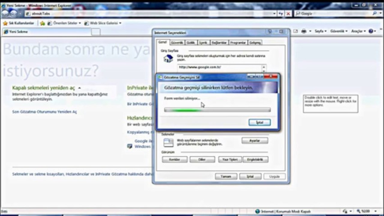 İnternet Explorer Geçmişi Temizleme - Programindirt.Com
