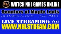 Watch Senators vs Maple Leafs Live Online Streaming