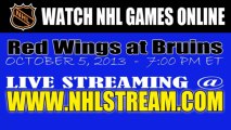 Watch Red Wings vs Bruins Live Streaming NHL 10/5/2013