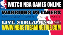 Watch Golden State Warriors vs LA Lakers Live Online Stream Ocotber 5, 2013