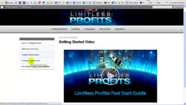 Limitless Profits Software Members Area Walkthrough Limitless Profits Review