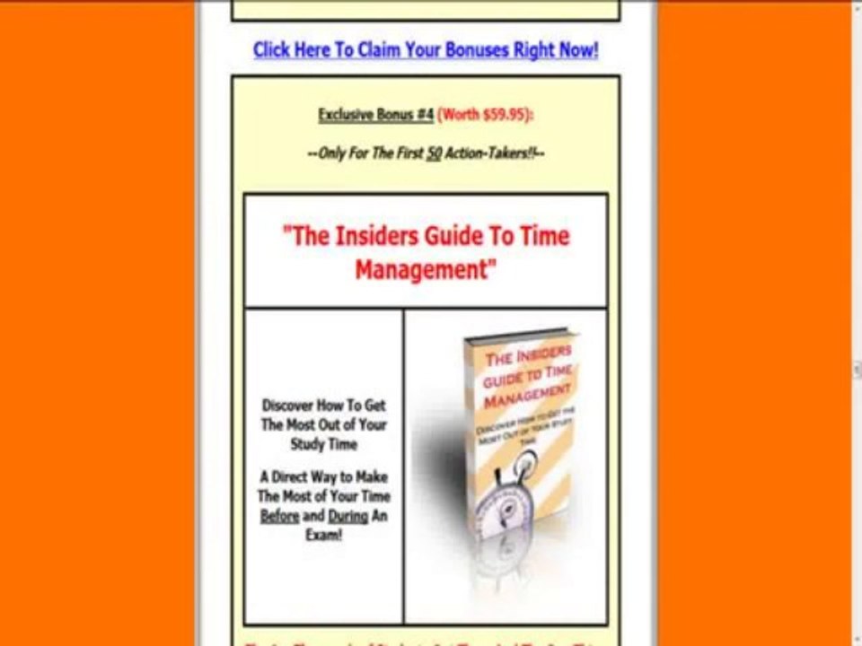 The Ultimate Study Secrets Guaranteed A+ In Any Exam! (DOWNLOAD)