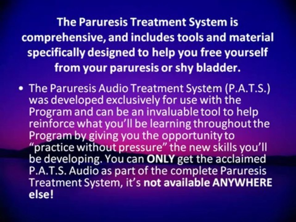 My Review of The Paruresis Treatment System