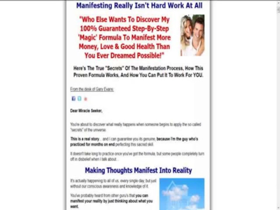 Manifest A Miracle System