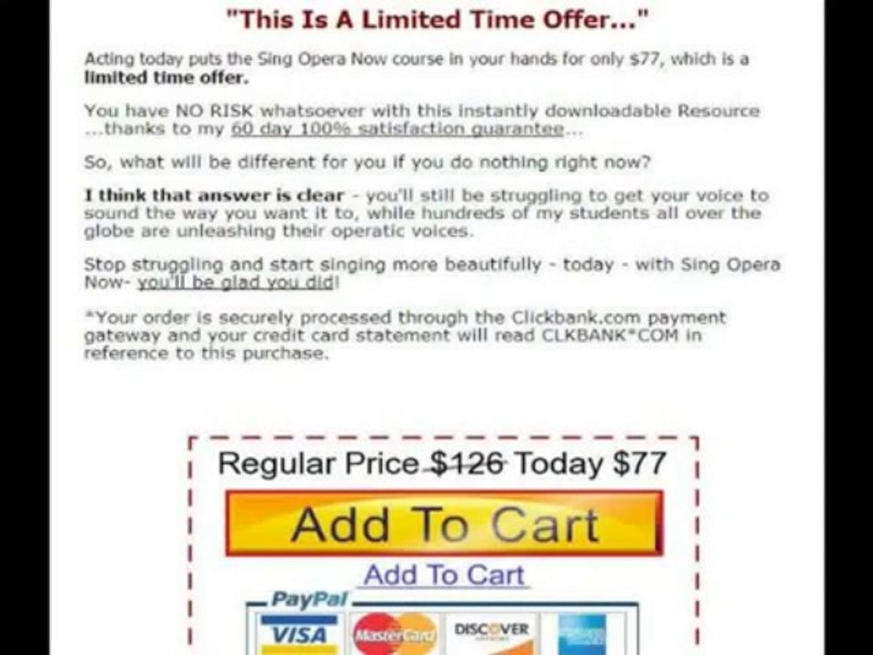 Sing Opera Now Learn How To Sing Opera.