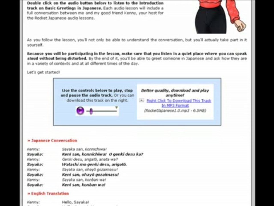 Rocket Japanese Free Lessons Day 1