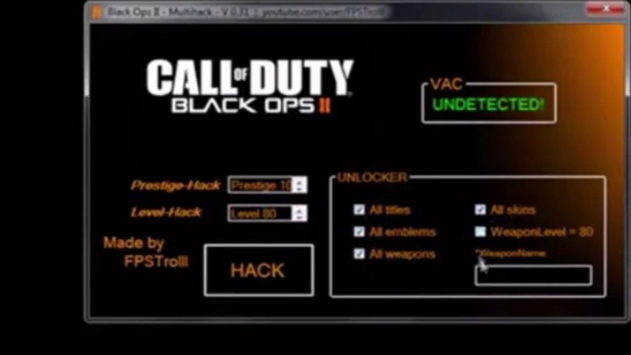 NEW October 2013 Black Ops 2  All Weapons Prestige Hack MAX XP BRAND (2)