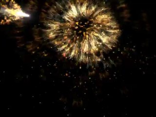 Праздничный фейерверк, озвученный футаж