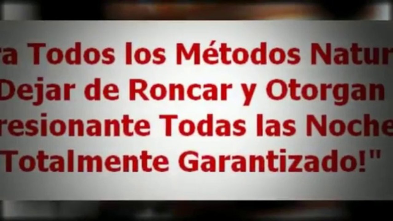 COMO DORMIR SIN RONCAR | COMO NO RONCAR | EL RONCAR | EL RONQUIDO | COMO DEJAR DE RONCAR