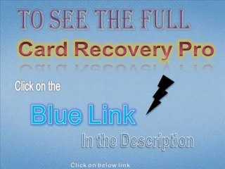 USB flash drive and digital image recovery with easily Card Recovery Pro
