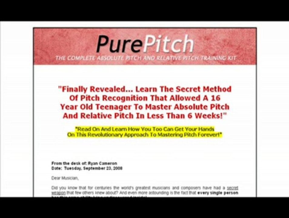 Pure Pitch Method