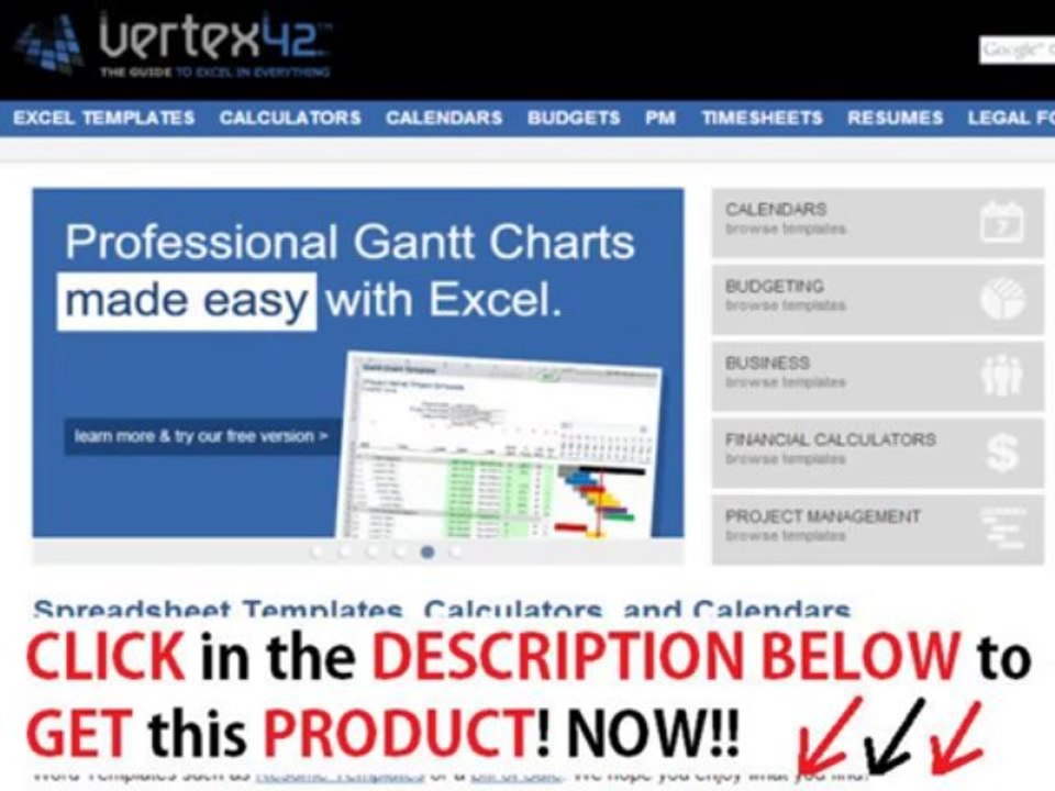 Vertex42 Gantt Chart Template + Vertex42 Monthly Calendar 2013