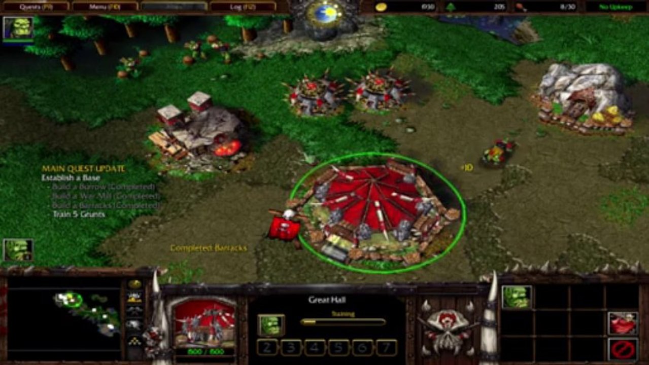 Warcraft III RoC, 2) Départs