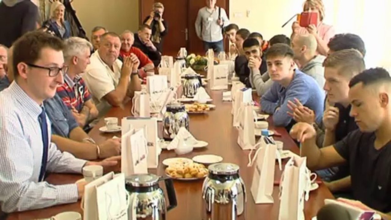 Spotkanie Prezydenta Włocławka Andrzeja Pałuckiego z pięściarzami