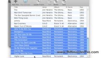 slowdown music Riffmaster pro using cd tracks and Itunes songs to
