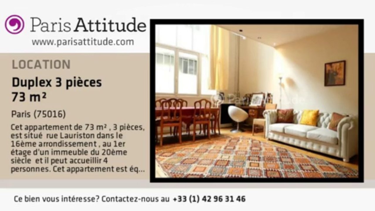 Duplex 2 Chambres à louer - Victor Hugo, Paris - Ref. 8609