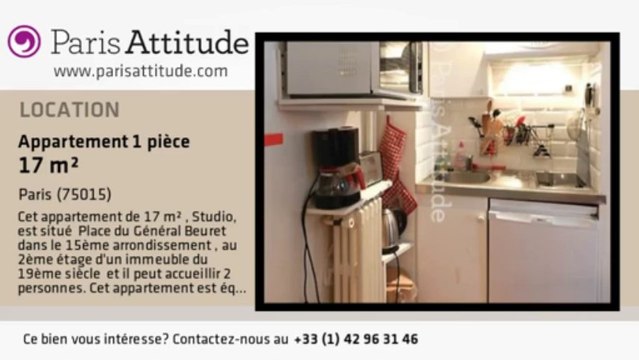 Appartement Studio à louer - Commerce, Paris - Ref. 8314
