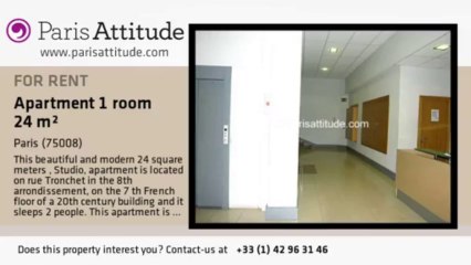 Studio Apartment for rent - Madeleine, Paris - Ref. 6688