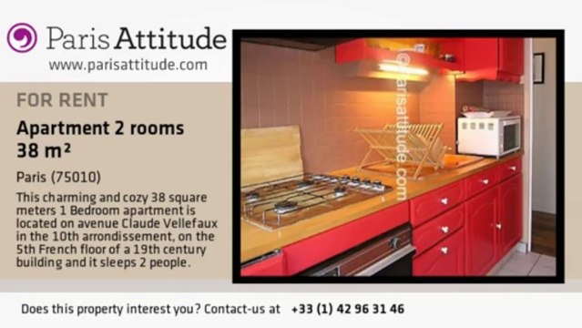 1 Bedroom Apartment for rent - Canal St Martin, Paris - Ref. 3917