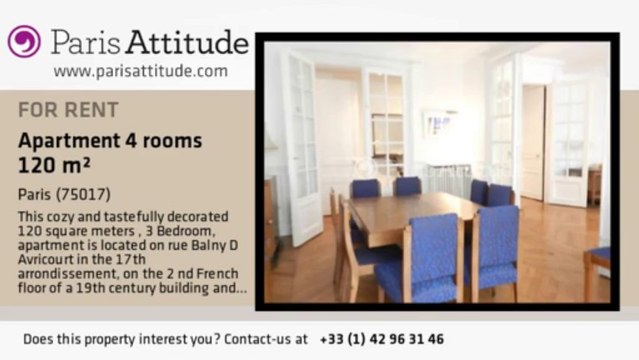 3 Bedroom Apartment for rent - Pereire, Paris - Ref. 8370