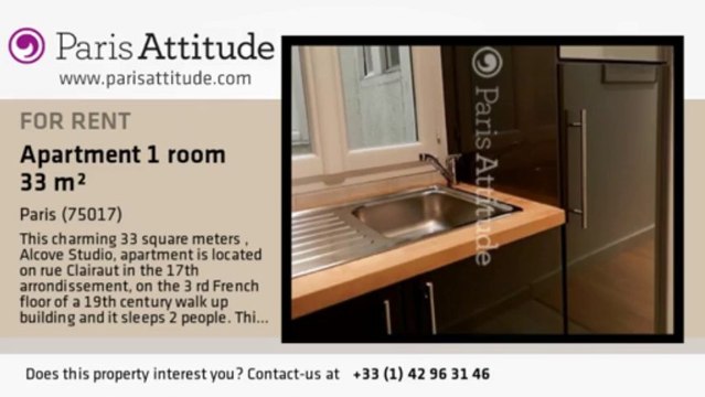 Alcove Studio Apartment for rent - Batignolles, Paris - Ref. 8116