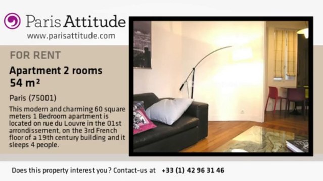 1 Bedroom Apartment for rent - Louvre, Paris - Ref. 4364