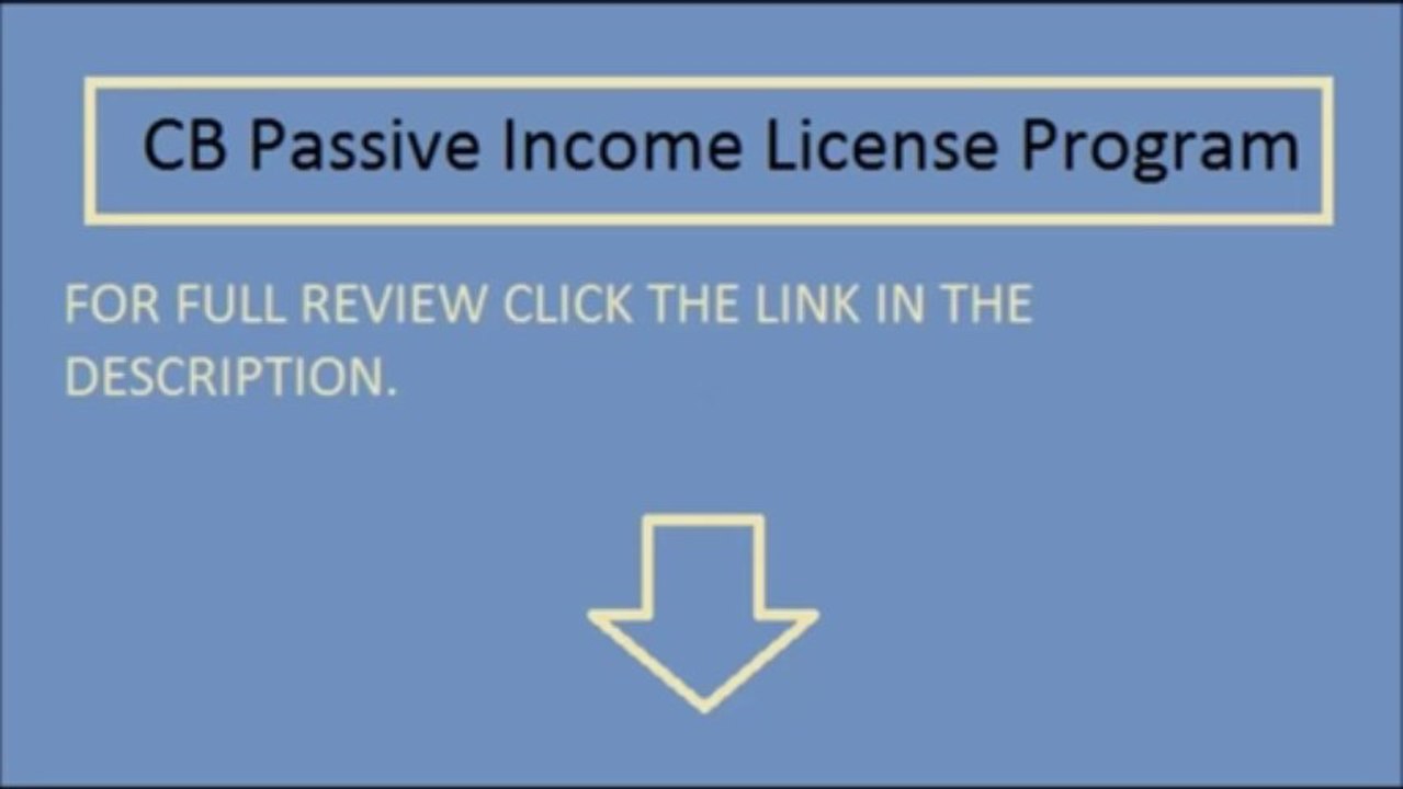CB Passive Income License Program Review - Scam or not?