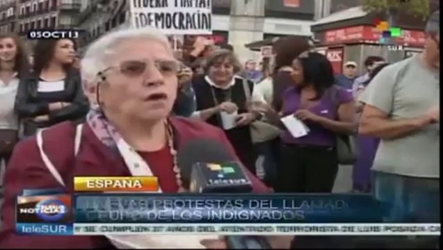 Movimiento Los indignados sale a las calles contra gobierno español
