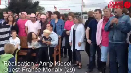Gad : les salariés toujours mobilisés - Mobilisation chez Gad à Lampaul-Guimiliau