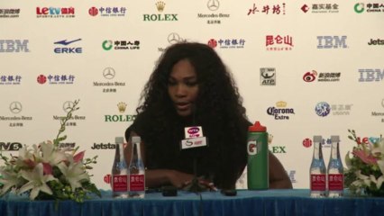 Serena Williams 'challenged' in China Open win