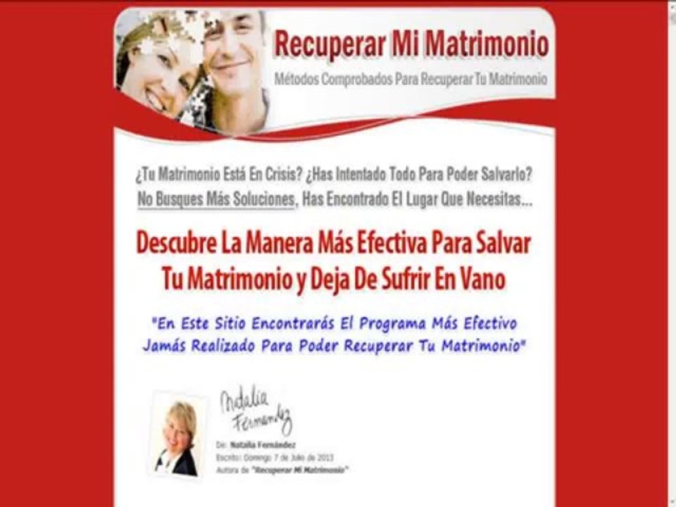 RECUPERAR MI MATRIMONIO!
