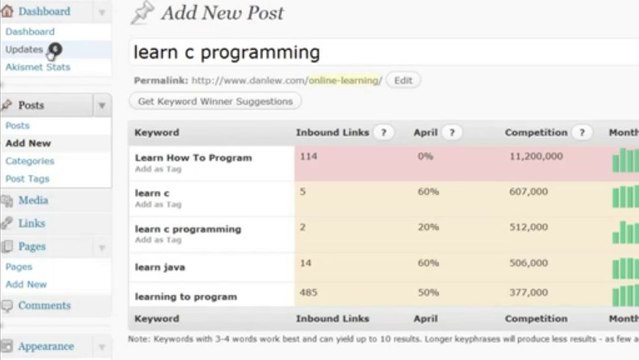Keyword Winner 2.3 Killer Updates! (SEO Plugin).flv