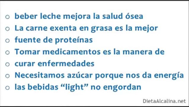 'Dieta Alcalina' y Alimentos Alcalinos