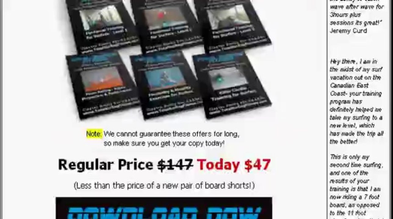 Total Surfing Fitness Surf Fitness Surf Training Surfing Workout.avi